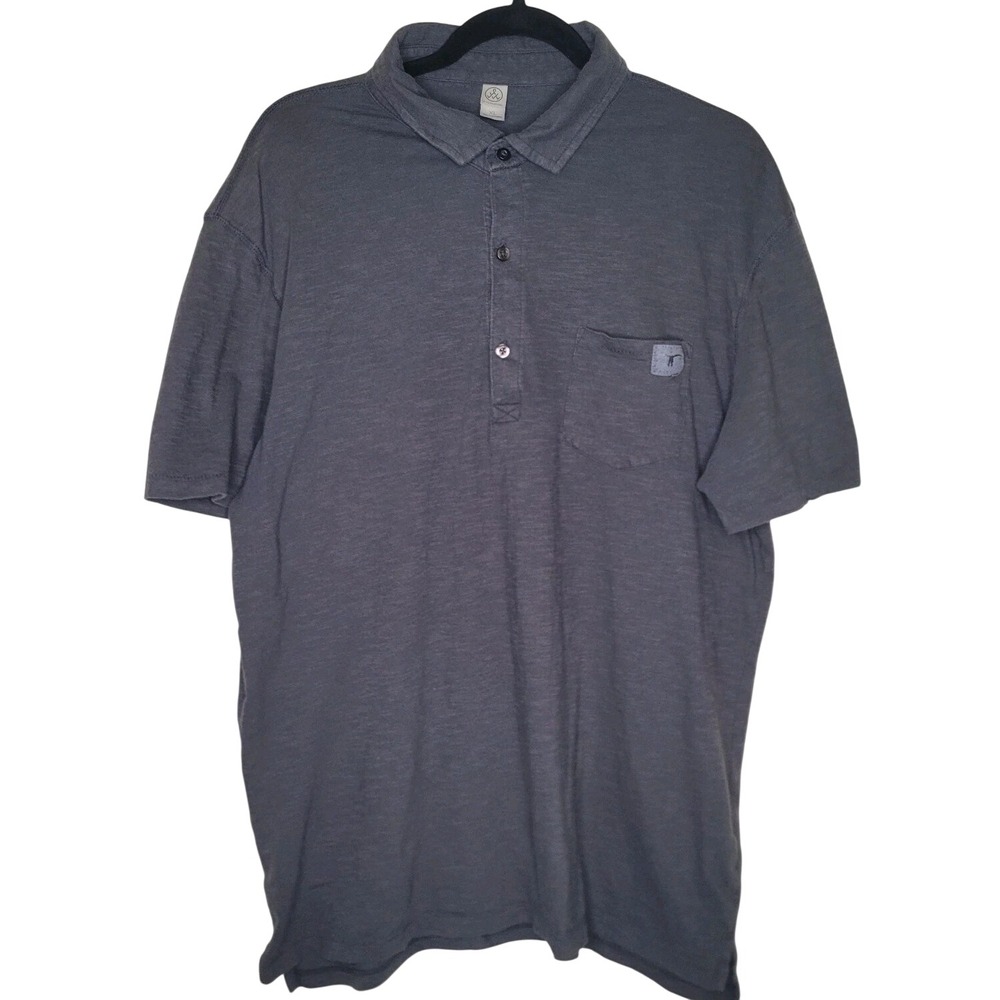Alternative Apparel Gray Solid Polo Shirt XL‎ Short Sleeve 100% Cotton